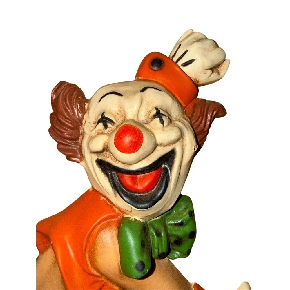 Vintage Homco Laughing Clown‎ Wall Plaque Hanging 1970s Retro Circus Decor